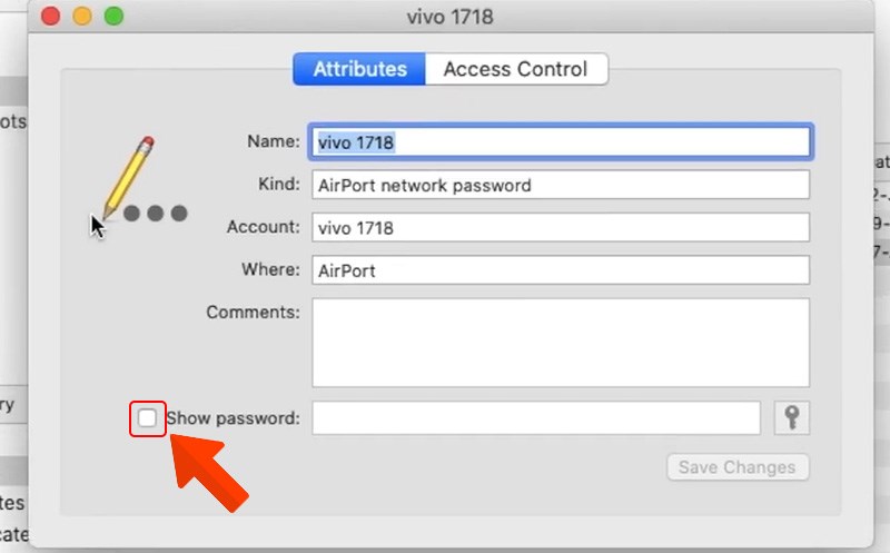 Bạn bấm tiếp vào mục Show Password