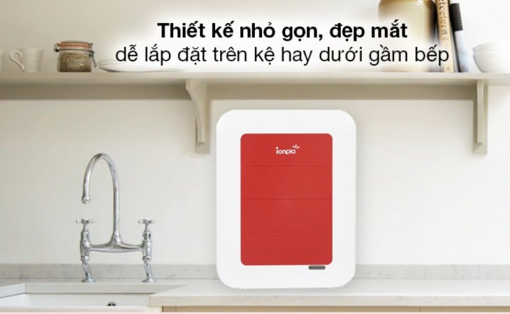 Máy lọc nước UF IONPIA ION-UFS4P 4 lõi có thiết kế nhỏ gọn giúp tiết kiệm không gian