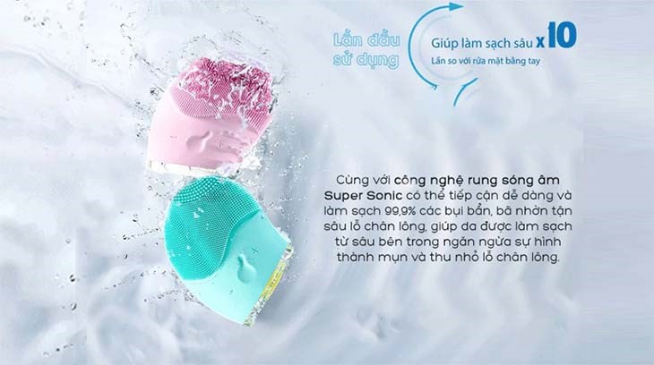 Máy rửa mặt BIBURY sở hữu công nghệ sóng âm Super Sonic giúp làm sạch 99% bụi bẩn Máy rửa mặt BIBURY sở hữu công nghệ sóng âm Super Sonic giúp loại bỏ bụi bẩn và dầu thừa hiệu quả