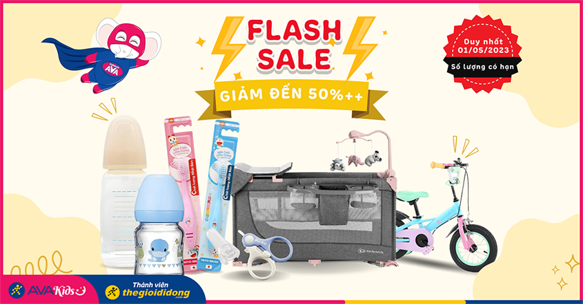 Flashsale đồ dùng cho bé giảm sốc đến 50%++