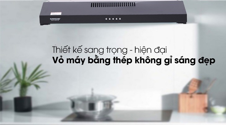 Máy hút mùi âm tủ Sunhouse SHB6118B sở hữu thiết kế sang trọng, hiện đại giúp tô điểm thêm cho không gian bếp nhà bạn