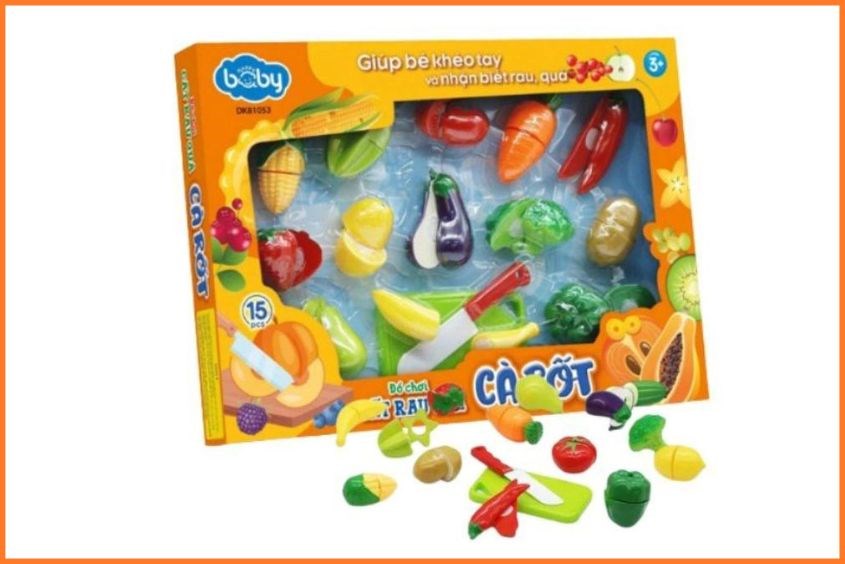 Đồ chơi cắt rau quả Duka là món quà 1/6 cho bé gái rất bổ ích Đồ chơi cắt rau quả Duka là món quà 1/6 cho bé gái rất bổ ích