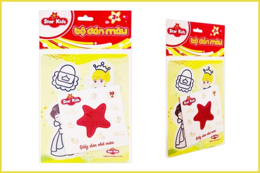 Tặng quà 1/6 cho bé gái với bộ tranh dán màu váy công chúa Star Kids Tặng quà 1/6 cho bé gái với bộ tranh dán màu váy công chúa Star Kids