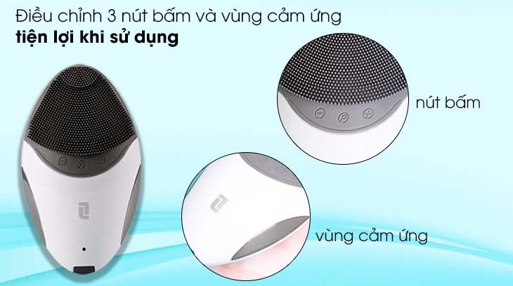 Máy rửa mặt và nâng cơ mặt Lifetrons CMD-100 được thiết kế với 3 nút bấm và vùng cảm ứng tiện lợi cho việc sử dụng 