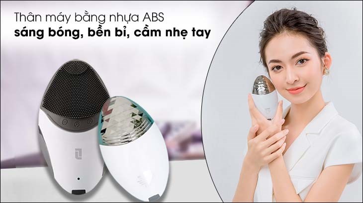 Máy rửa mặt và nâng cơ mặt Lifetrons CMD-100 sở hữu thân máy làm từ nhựa ABS sáng bóng và bền bỉ 