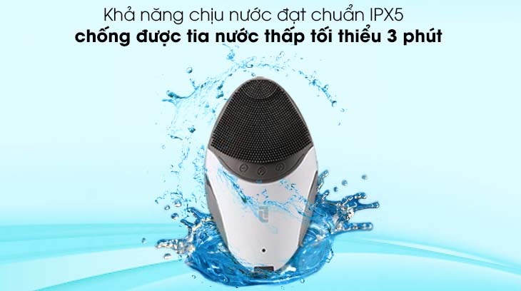 Máy rửa mặt và nâng cơ mặt Lifetrons CMD-100 đạt tiêu chuẩn chống nước IPX5, dùng được trong phòng tắm hay nhà vệ sinh