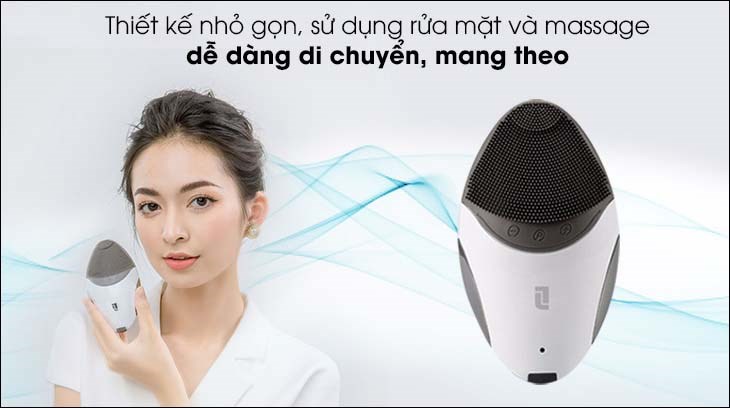 Máy rửa mặt và nâng cơ mặt Lifetrons CMD-100 có thiết kế nhỏ gọn, dễ dàng cầm nắm và mang theo bên mình