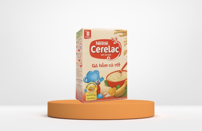 Bột ăn dặm Nestlé Cerelac gà hầm cà rốt hộp 200g (từ 8 tháng)