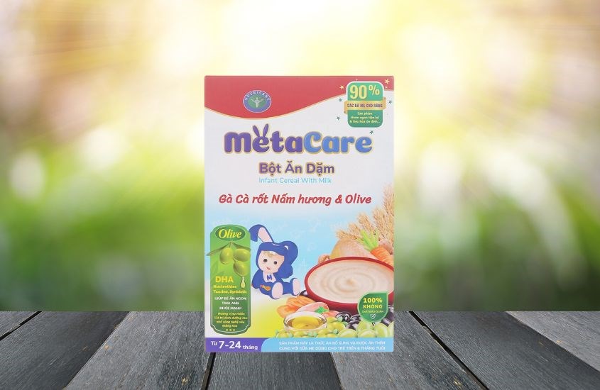 Bột ăn dặm MetaCare gà, cà rốt, nấm hương và olive hộp 200g (7 - 24 tháng)