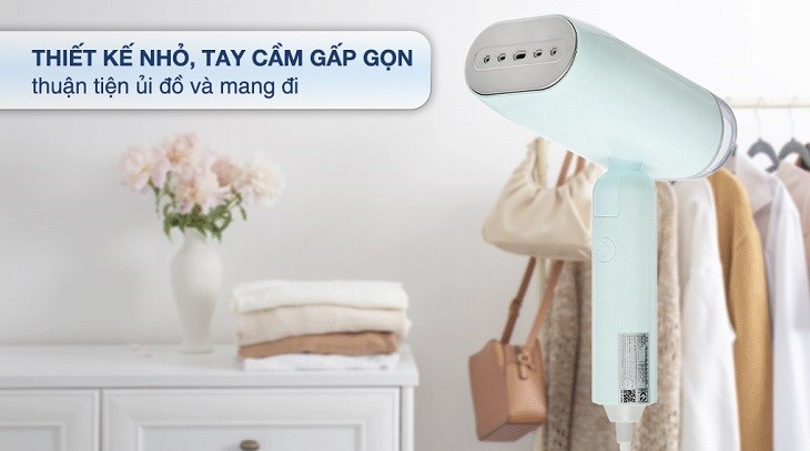 Bàn ủi hơi nước cầm tay AVA HJ-3016 1400W có thiết kế gấp gọn, tiện mang theo mọi nơi