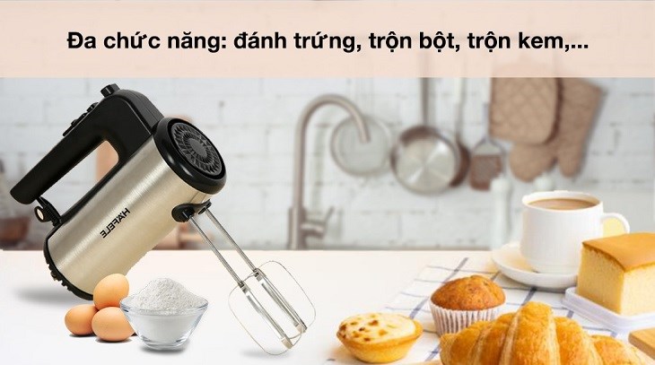 Máy đánh trứng cầm tay Hafele HH-B400A sở hữu đa chức năng, có thể chế biến nhiều món ăn khác nhau