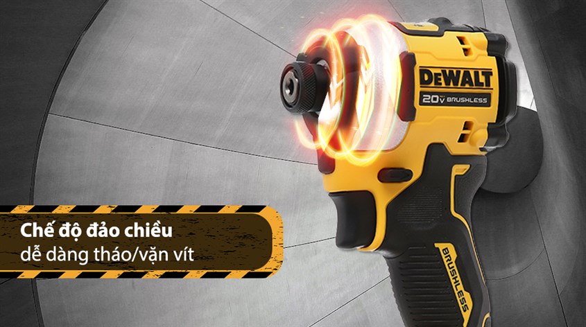 Máy bắn vít pin Dewalt DCF850N-B1 18V có chế độ đảo chiều giúp tháo/ vặn ốc vít dễ dàng