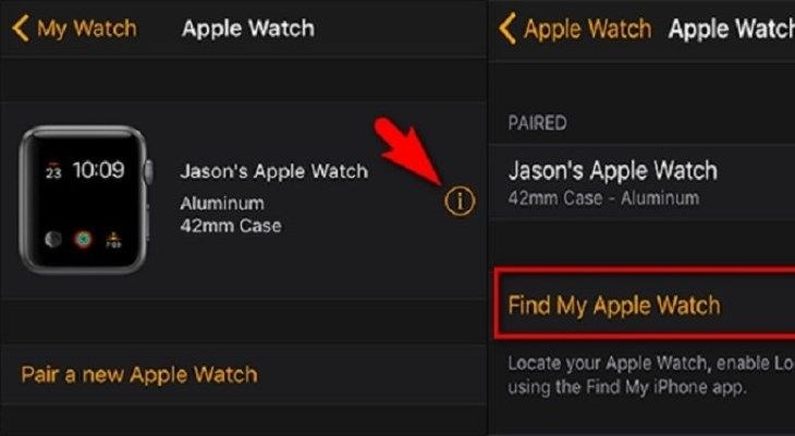 Bước đầu, người dùng mở ứng dụng Find My Apple Watch