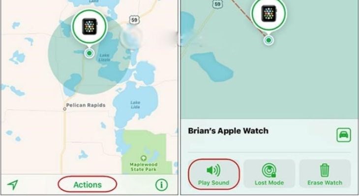 Chức năng phát âm thanh sẽ giúp người dùng nhanh chóng tìm được Apple Watch
