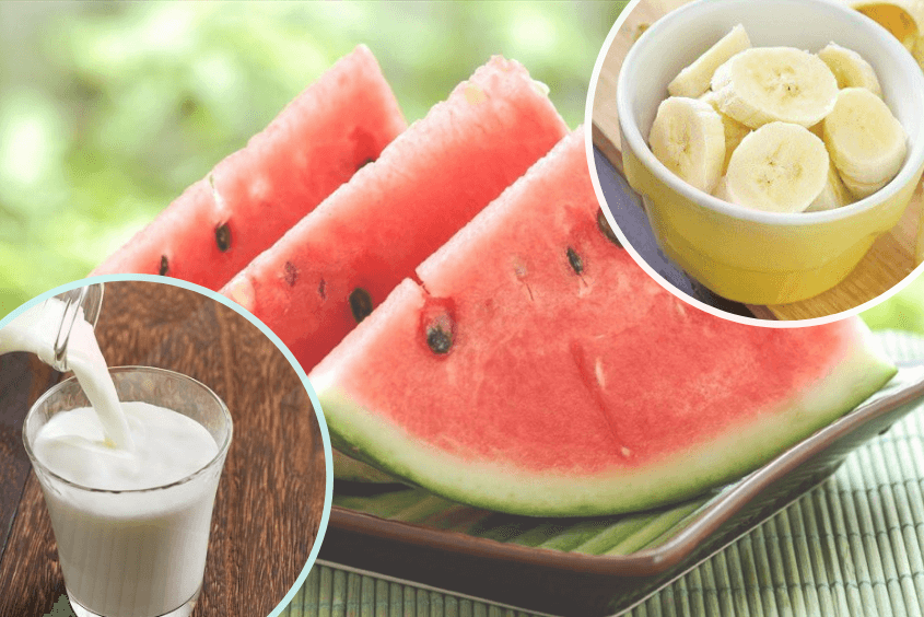 Cách làm món ăn dặm từ dưa hấu với chuối