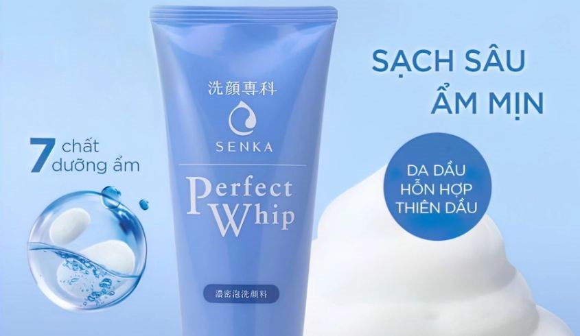 Sữa rửa mặt Senka Perfect Whip giúp sạch sâu bụi bẩn