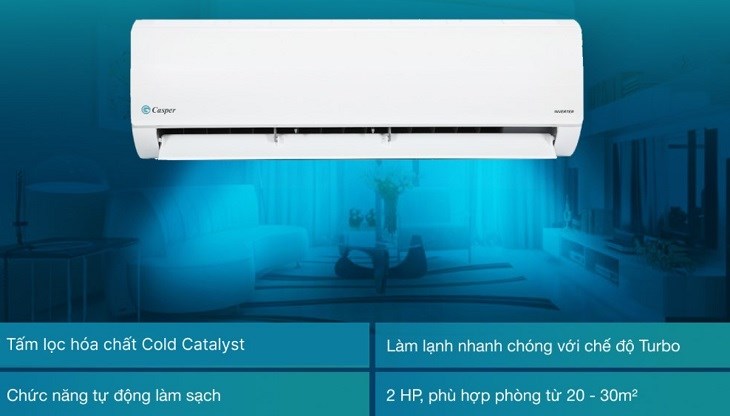 Máy lạnh Casper Inverter 2 HP IC-18TL32 sử dụng kích thước ống đồng 6/12