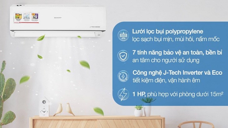 Máy lạnh Sharp Inverter 1 HP AH-X10ZEW sử dụng ống đồng có kích thước 6/10