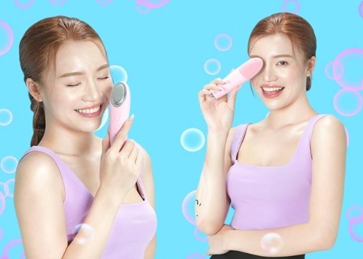 Máy rửa mặt và đẩy tinh chất Dr.Glatt Dua Fit Pro (Màu hồng) sở hữu viên pin 4.5Wh, sử dụng được tới 7 - 10 ngày