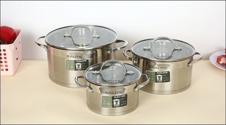 Bộ 3 nồi inox 5 đáy nắp kính Kalite KL-333 đang được kinh doanh tại Điện máy XANH với giá 2.290.000 VNĐ (cập nhật ngày 05/2023, có thể thay đổi theo thời gian)