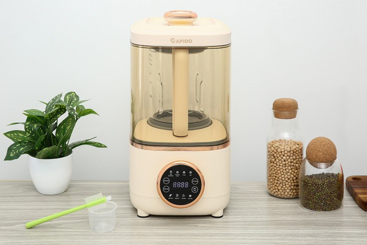 Máy làm sữa hạt Rapido RHB-600D với màu sắc trang nhã, thiết kế hiện đại