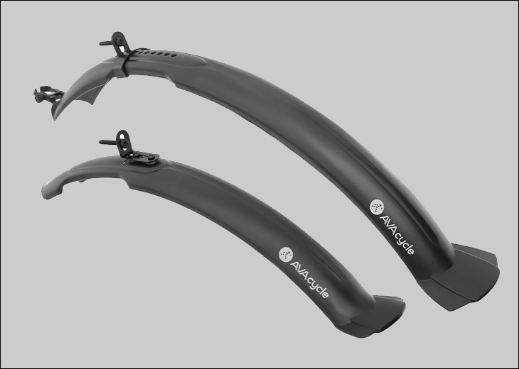 Chắn Bùn Trước Sau Xe Đạp AvaCycle 030 Đen có kích thước chiều dài chắn bùn sau lên tới 70.5cm giúp ngăn chặn các bụi bẩn, nước bắn lên áo quần tốt hơn