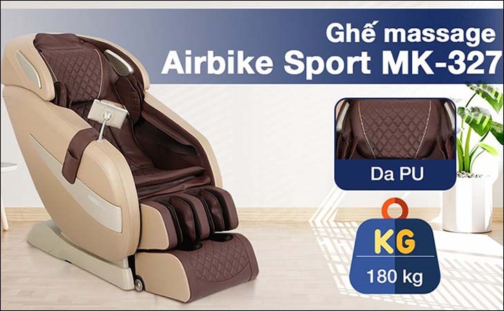 Ghế Massage Airbike Sport MK-327 có giá bán 75.000.000 đồng (cập nhật tháng 05/2023 và có thể thay đổi theo thời gian) Ghế Massage Airbike Sport MK-327 có giá bán 75.000.000 đồng (cập nhật tháng 05/2023 và có thể thay đổi theo thời gian)