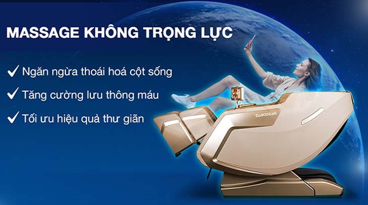 Ghế Massage Remote Cảm Ứng Daikiosan DKGM-30002 được ứng dụng công nghệ massage không trọng lực giúp thư giãn hiệu quả, tăng cường lưu thông máu Ghế Massage Remote Cảm Ứng Daikiosan DKGM-30002 được ứng dụng công nghệ massage không trọng lực hỗ trợ tăng cường lưu thông máu