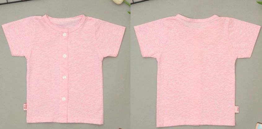Áo tay ngắn IQ Baby màu hồng