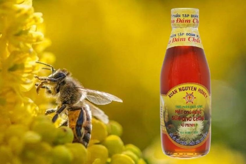 Mẹ có thể sử dụng Mật ong rừng nguyên chất pha sữa ong chúa U Minh Xuân Nguyên 200 mlđể chữa đau họng