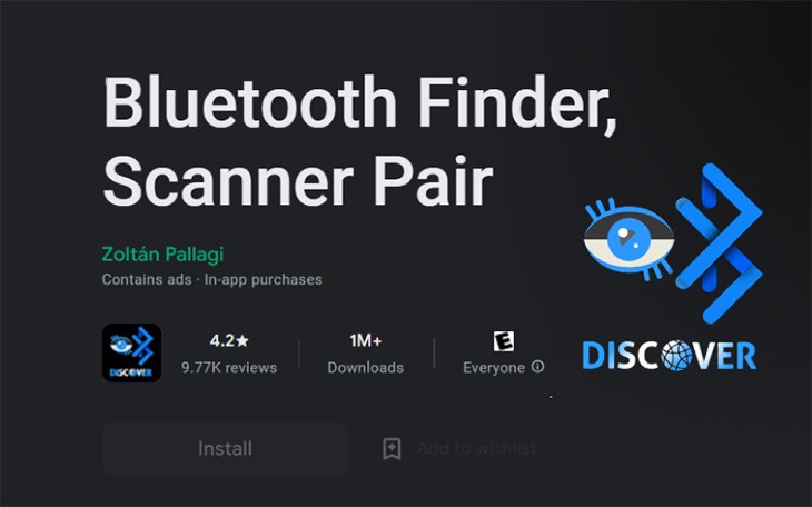 Ứng dụng Bluetooth Finder & Scanner Pair có thể tìm kiếm và nhận diện tai nghe Bluetooth ở gần.