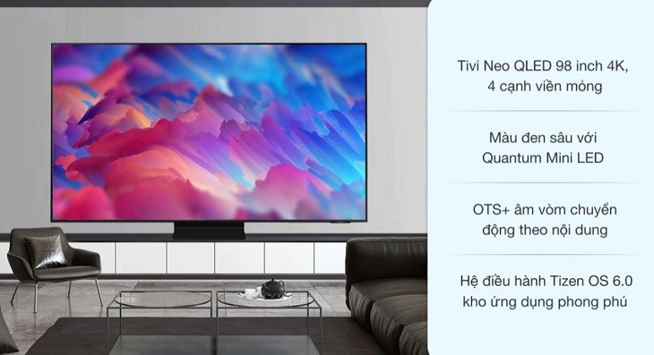 Smart Tivi Neo QLED 4K 98 inch Samsung QA98QN90A thuộc dòng QLED 4K với kích thước màn hình 98 inch