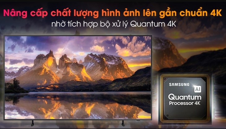 Smart Tivi Khung Tranh The Frame QLED Samsung 4K 65 inch QA65LS03A sử dụng bộ xử lý Neural Quantum 4K cho chất lượng hình ảnh sắc nét chuẩn 4K