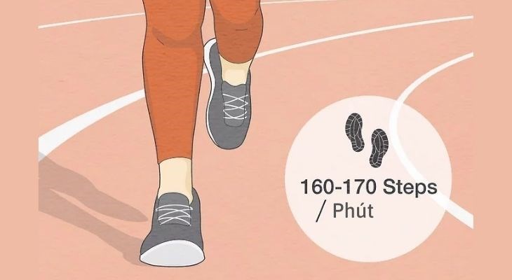Để tăng chỉ số cadence, bạn cần tăng thêm 5 bước chân/phút