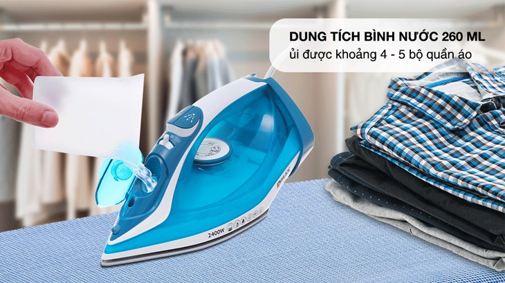 Bàn ủi Dmax có công suất cao giúp làm nóng nhanh chóng, tiết kiệm thời gian ủi đồ