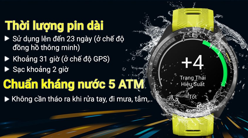 Dung lượng pin trên Forerunner 965 có thể kéo dài lên đến 23 ngày ở chế độ đồng hồ thông minh