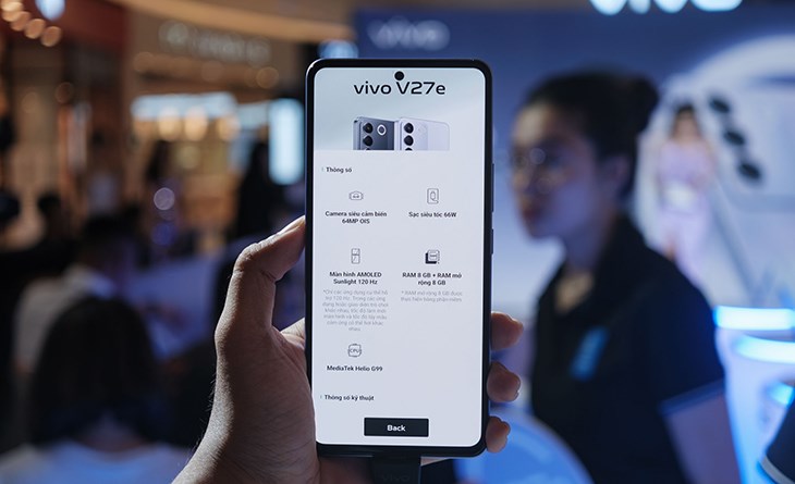 Vivo V27e được trang bị chip MediaTek Helio G99 có hiệu suất cao