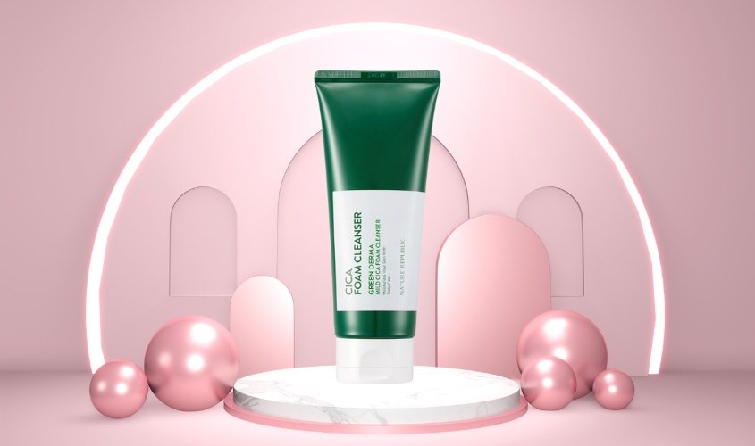 Sữa rửa mặt Nature Republic Green Derma Mild Cica thích hợp với mọi loại da