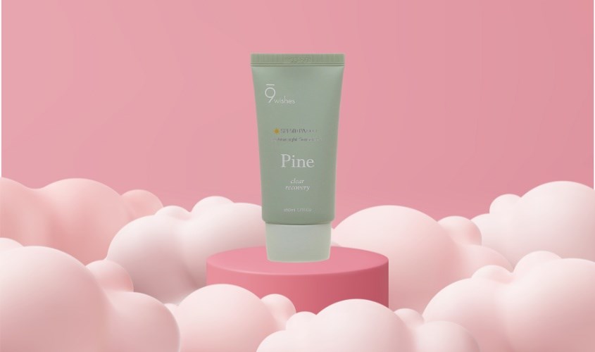 Kem chống nắng thanh lọc và phục hồi da 9 Wishes Pine SPF 50+