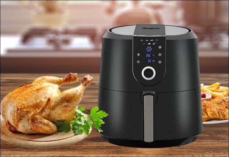 Nồi chiên không dầu Kangaroo KG55AF1 5.2 lít giúp bạn nướng và chiên các loại thực phẩm một cách giòn rụm mà không cần sử dụng nhiều dầu mỡ