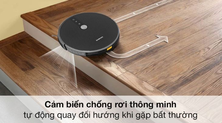 Robot có kết hợp cảm biến hồng ngoại và cảm biến quang học giúp thiết bị tự động nhận biết, phát hiện bậc thang để vệ sinh sàn nhà an toàn hơn
