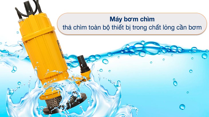 Máy bơm nước Tolsen có thiết kế bơm chìm giúp xử lý các vấn đề ngập úng hiệu quả
