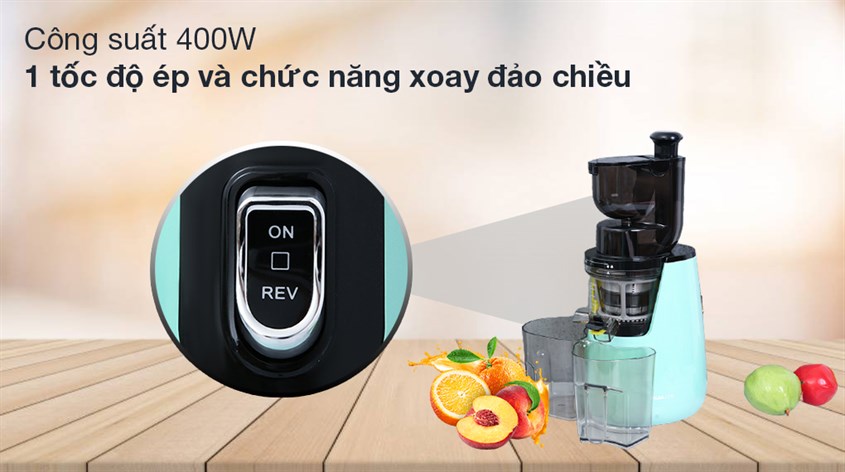 Máy ép chậm Kalite KL-598 với các chức năng đáp ứng nhu cầu cơ bản của người dùng
