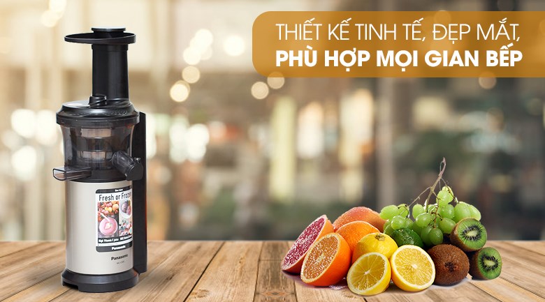 Máy ép chậm Panasonic PAVH-MJ-L500SRA với thiết kế tinh gọn, phù hợp cho mọi gian bếp