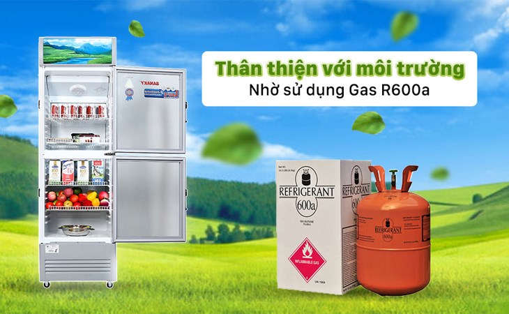 Tủ mát Sanaky 340 lít TM.VH408WL sử dụng gas R600a thân thiện với môi trường