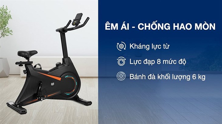 Xe Đạp Tập Thể Dục Airbike Sport MK-288 sở hữu 8 mức độ đạp, đáp ứng mọi nhu cầu của người dùng