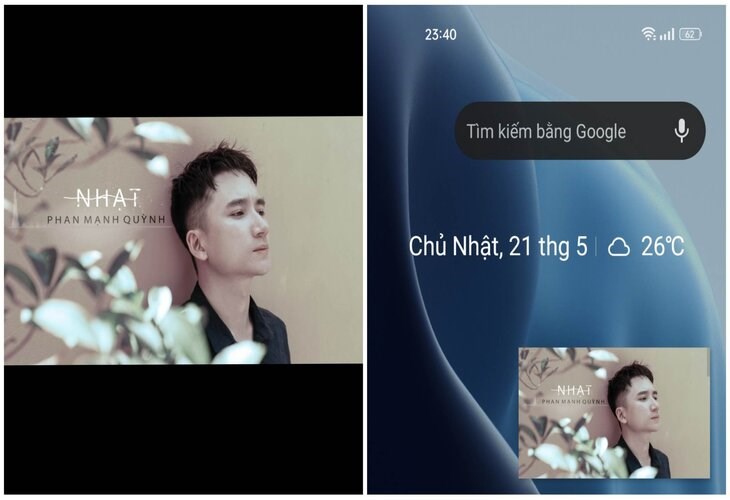 Mở xem video ở chế độ toàn màn hình, sau đó thoát ra màn hình chính của máy và tắt màn hình đi