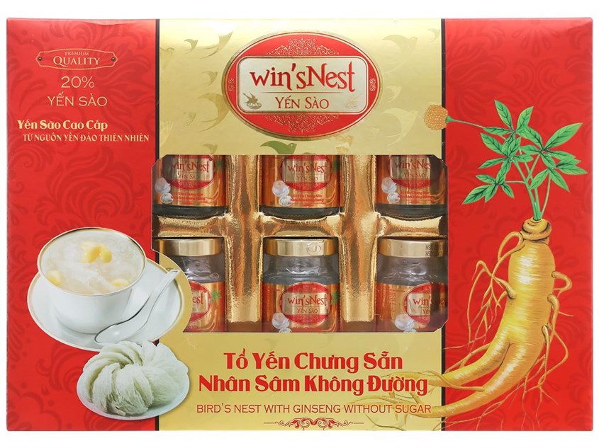 Hộp 6 hũ nước yến sào Win Hộp 6 hũ nước yến sào Win