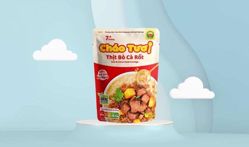 Cháo tươi Cây Thị vị thịt bò, cà rốt gói 240g