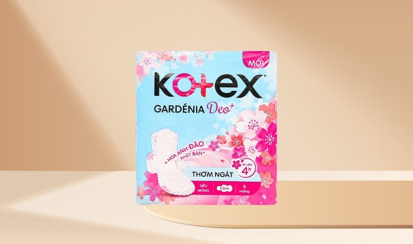 Băng vệ sinh ban ngày Kotex Gardénia siêu mỏng có cánh 8 miếng